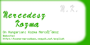 mercedesz kozma business card